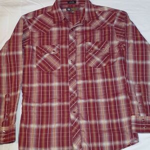 Lamasini Jeans Western Snap Long Sleeve Shirt‎ M